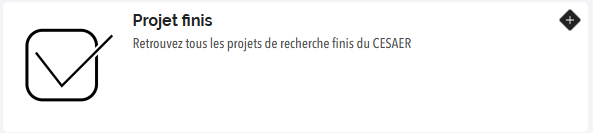 Bouton Projet finis