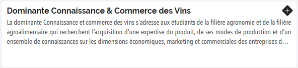 Bouton Dominante Connaissance & commerce des vins