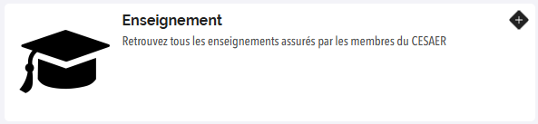Bouton Enseignement